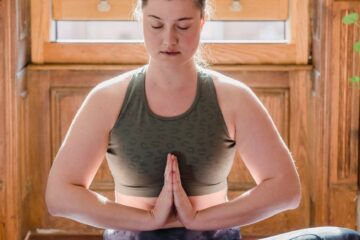 woman doing yoga